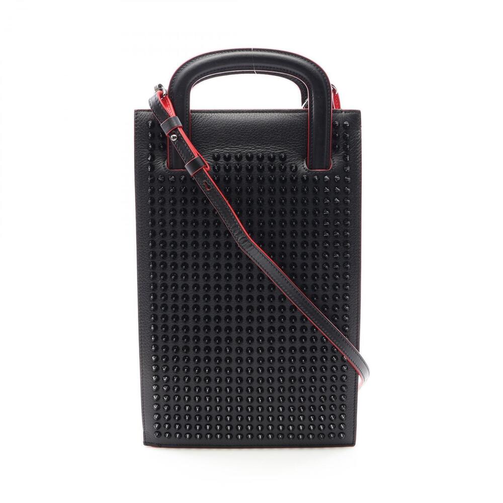 Christian Louboutin Trick Track Handbag Leather Black